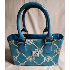 ELLEN ALLEN Annapolis Satchel Bag Women's AQUA Blue WELL-MADE Designer VguC